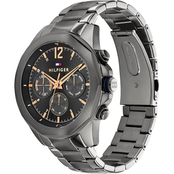 Tommy Hilfiger Men’s Quartz Grey Stainless Steel Grey Dial 46mm Watch 1792061 - Image 2