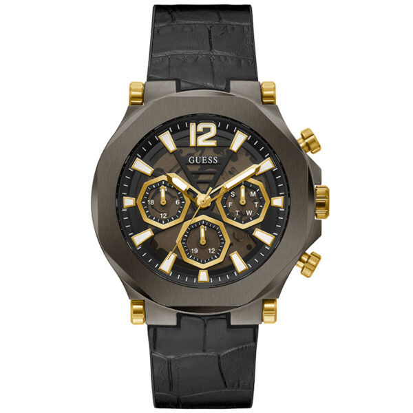 Guess Men’s Quartz Black Hybrid Stainless Strap Black Dial 46mm Watch GW0492G1