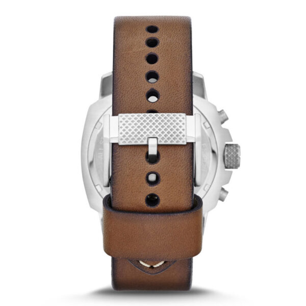 Fossil Men’s Stainless Quartz Brown Leather Strap White Dial 45mm Watch FS4929 - Image 2
